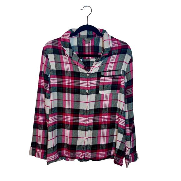 Natural Reflections Tops - Women’s Super Soft Lightweight Loose Fitting Holiday Red & Green Winter Flannel